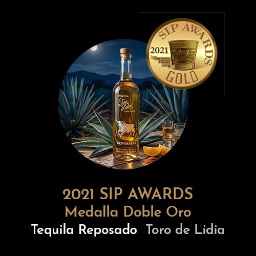 premio_2021 SIP AWARDS Medalla de Oro Toro de Lidia Tequila Reposado